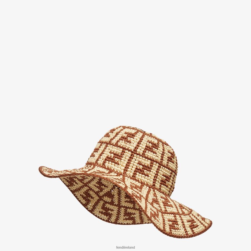 Fendi Women FF RaFFia Hat R06TFR86 Accessories Multicolor