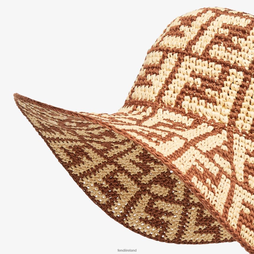 Fendi Women FF RaFFia Hat R06TFR86 Accessories Multicolor