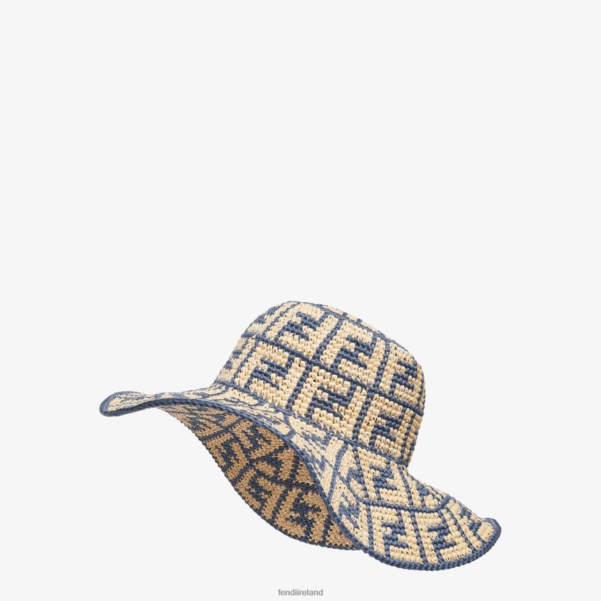 Fendi Women FF RaFFia Hat R06TFR87 Accessories Multicolor