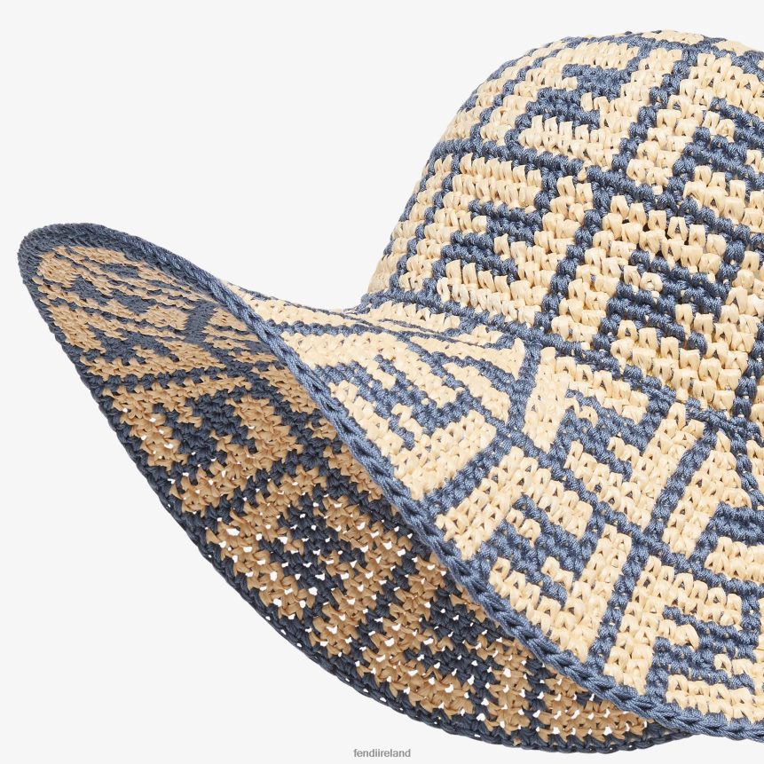 Fendi Women FF RaFFia Hat R06TFR87 Accessories Multicolor
