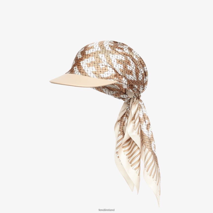 Fendi Women Silk Hat R06TFR174 Accessories Beige