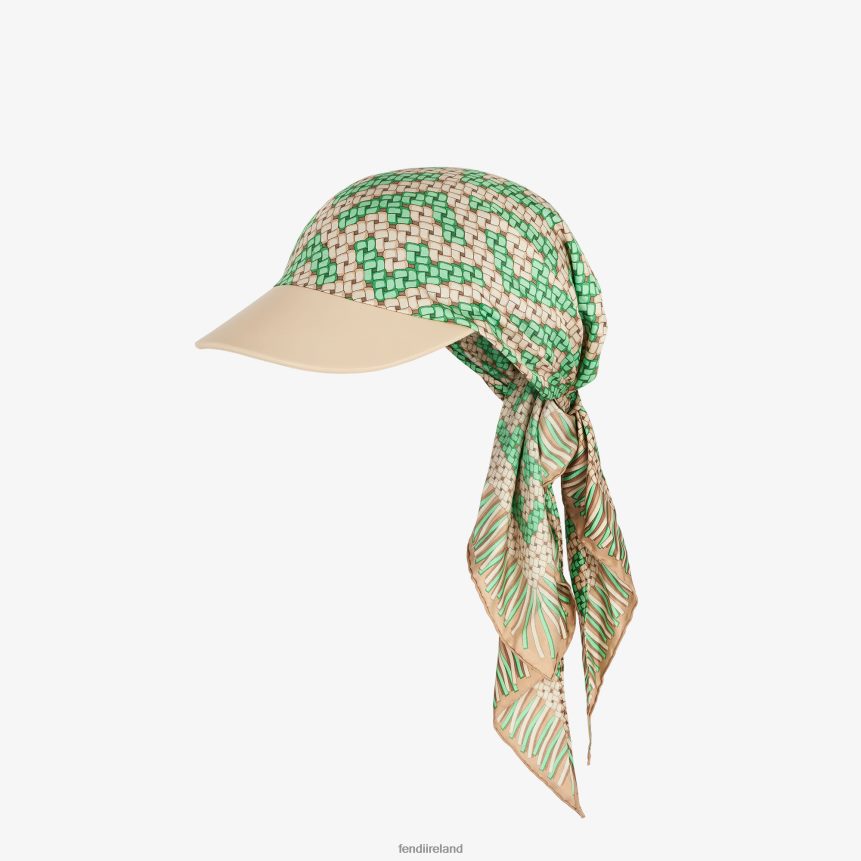Fendi Women Silk Hat R06TFR183 Accessories Green