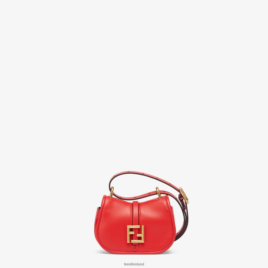 Fendi Women C'Mon Nano Leather Charm R06TFR13 Accessories Red