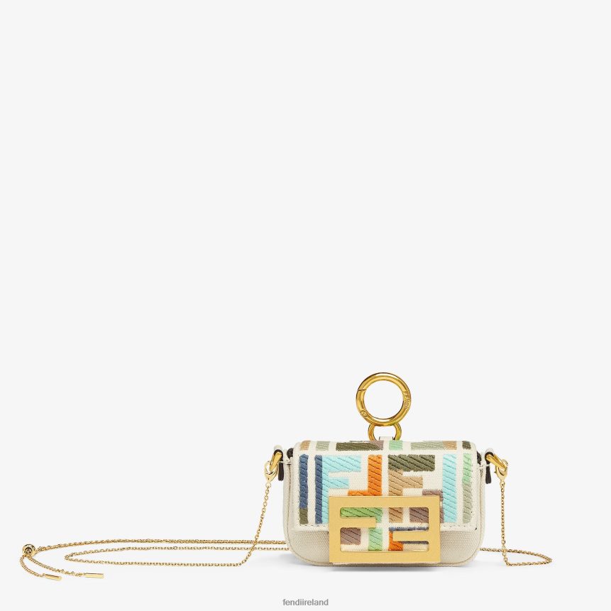 Fendi Women Canvas Charm R06TFR233 Accessories Beige