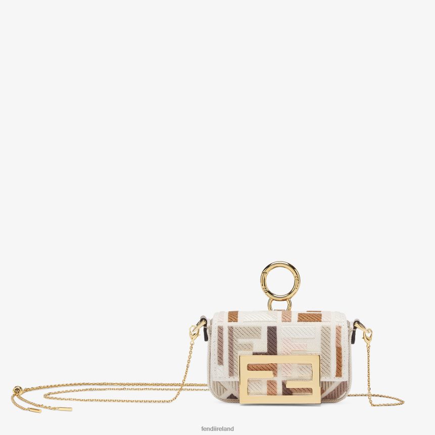 Fendi Women Canvas Charm R06TFR43 Accessories Beige