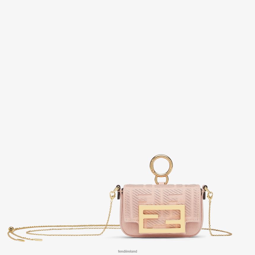 Fendi Women Canvas Charm With FF Embroidery R06TFR292 Accessories Pink