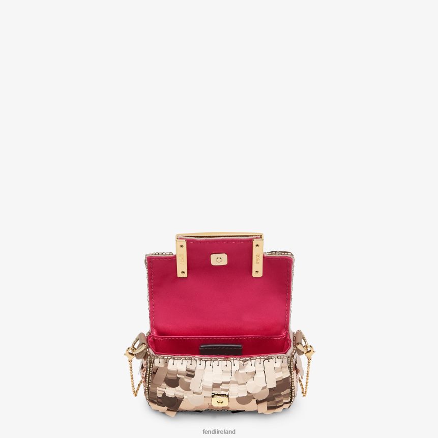 Fendi Women Charm With Bronze Sequins R06TFR26 Accessories Gray