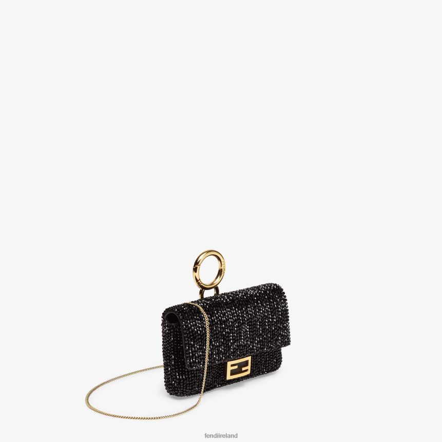 Fendi Women Charm With Crystals R06TFR394 Accessories Black