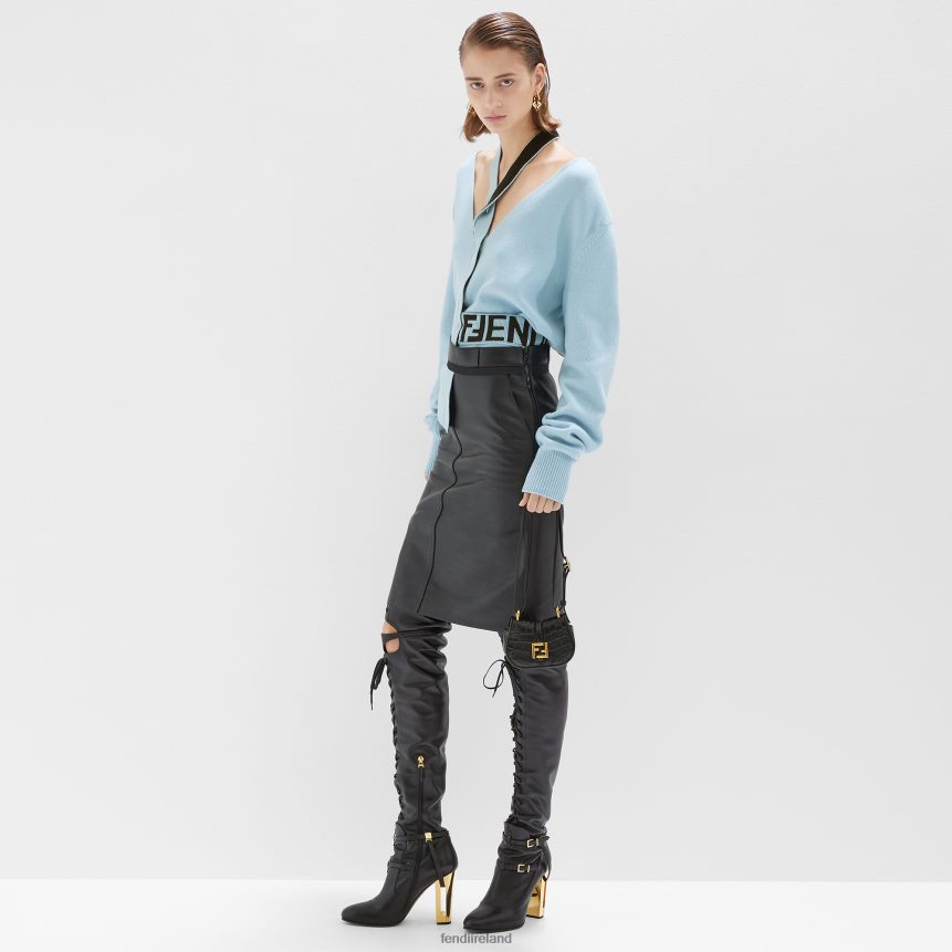 Fendi Women Crocodile Leather Charm R06TFR47 Accessories Black