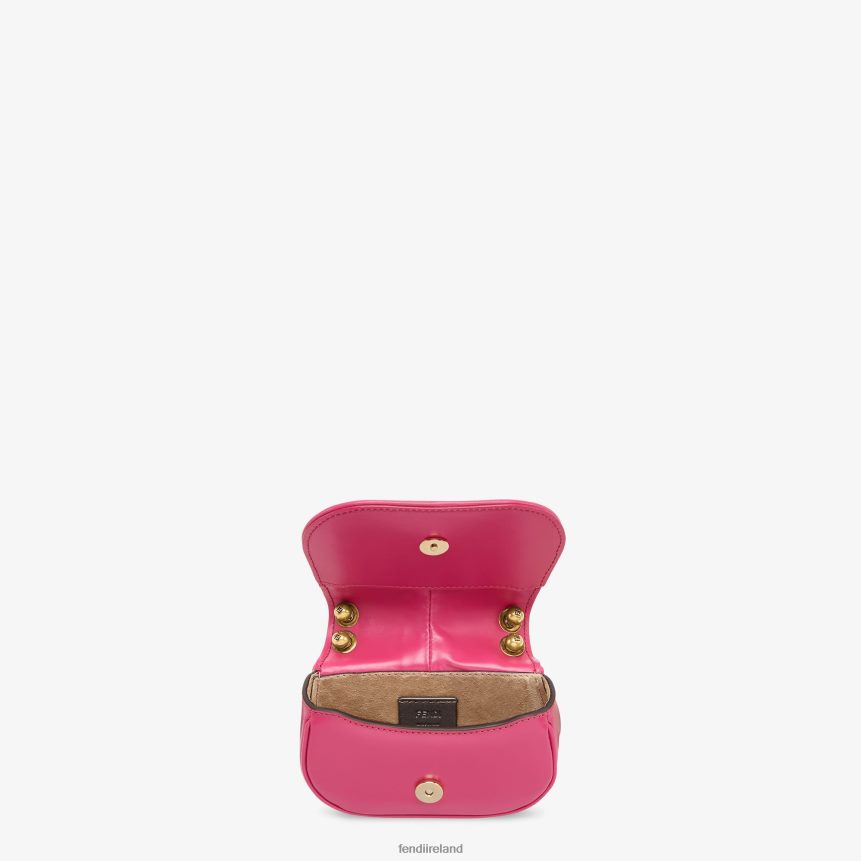 Fendi Women Fuchsia Leather Charm R06TFR14 Accessories Pink