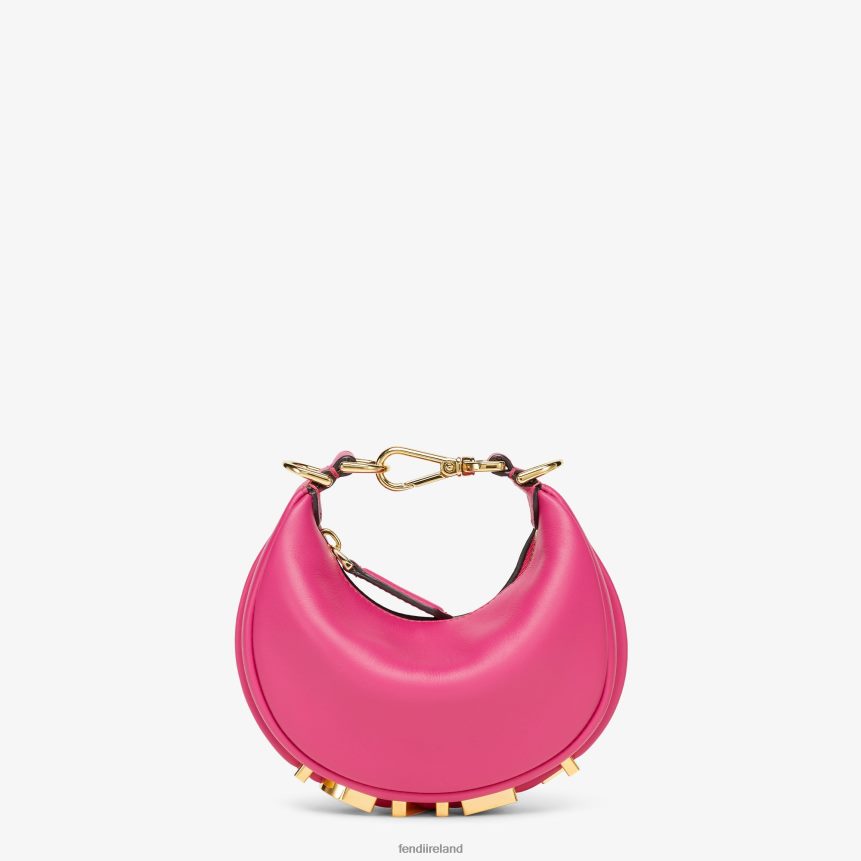 Fendi Women Fuchsia Leather Charm R06TFR7 Accessories Pink