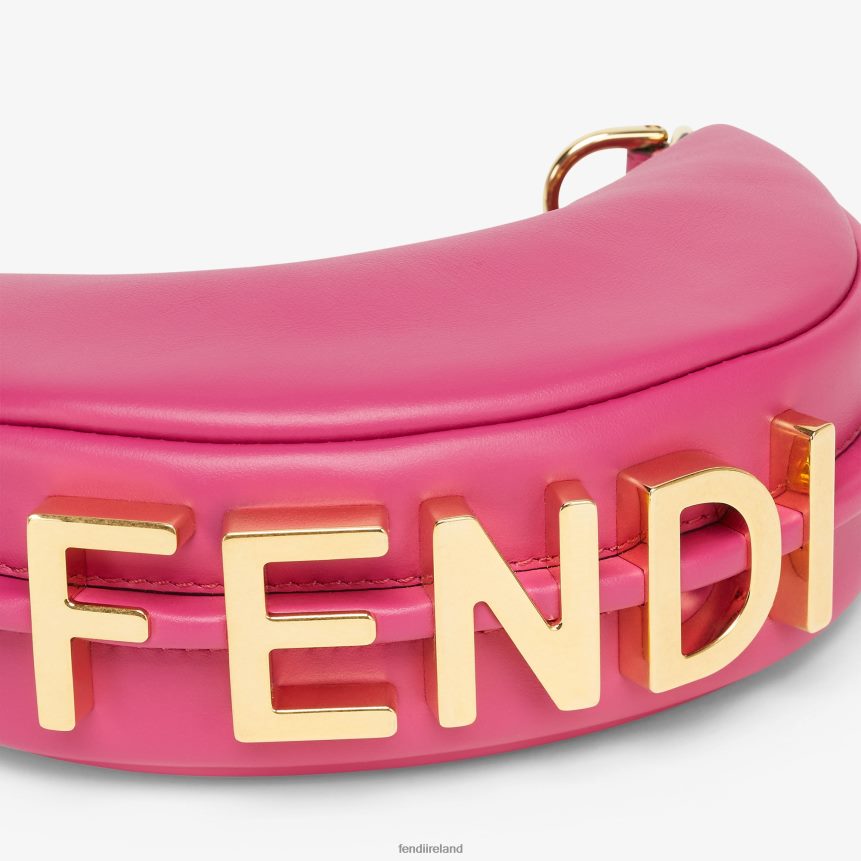 Fendi Women Fuchsia Leather Charm R06TFR7 Accessories Pink