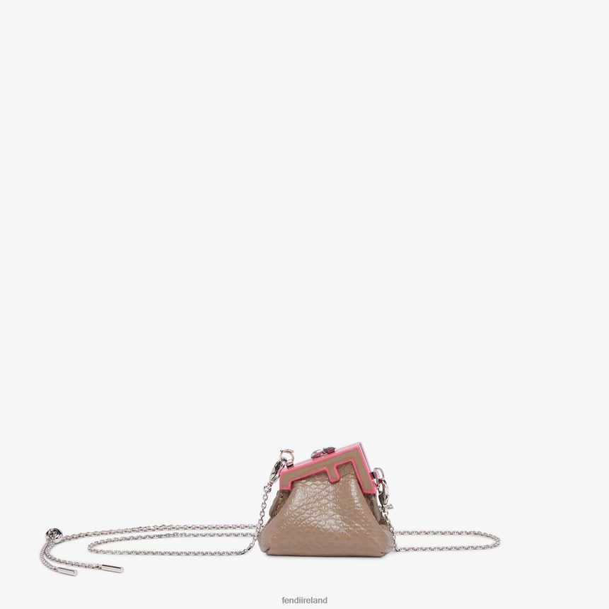 Fendi Women Karung Leather Charm R06TFR211 Accessories Beige