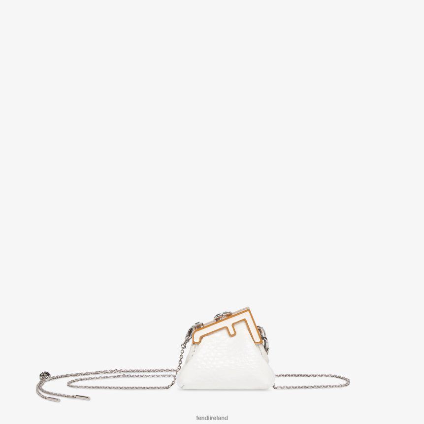 Fendi Women Karung Leather Charm R06TFR260 Accessories White