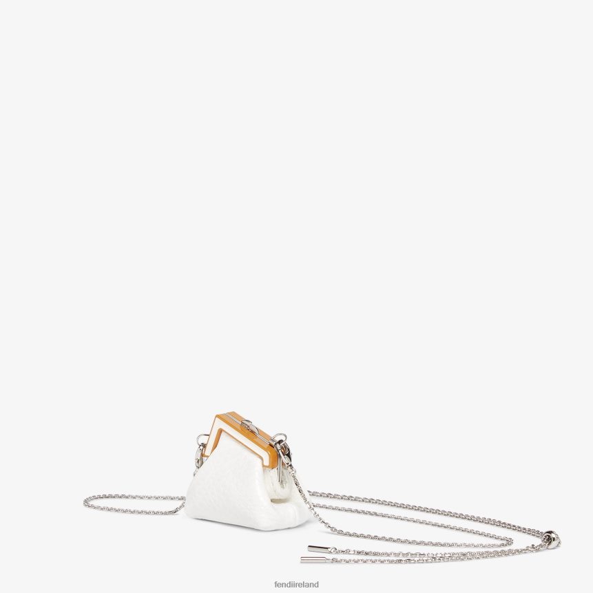 Fendi Women Karung Leather Charm R06TFR260 Accessories White