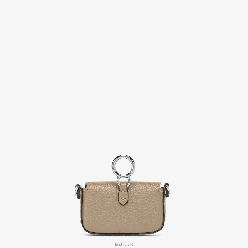 Fendi Women Nano Baguette Leather Charm R06TFR52 Accessories Beige