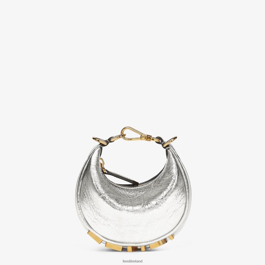 Fendi Women Nano Graphy Leather Charm R06TFR391 Accessories Silver