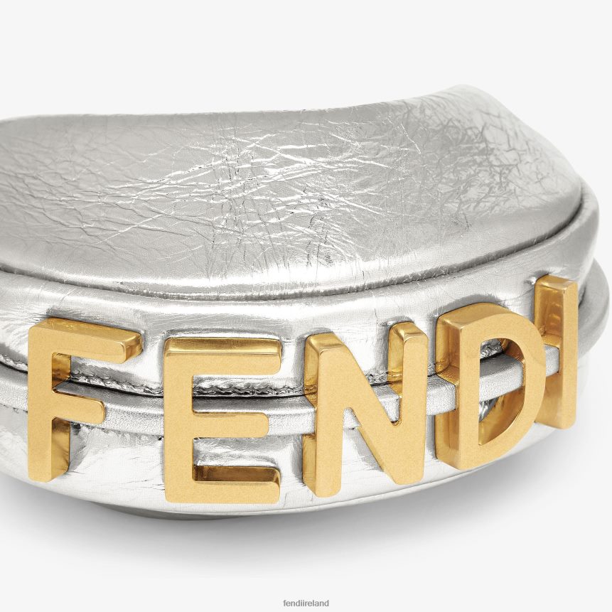 Fendi Women Nano Graphy Leather Charm R06TFR391 Accessories Silver