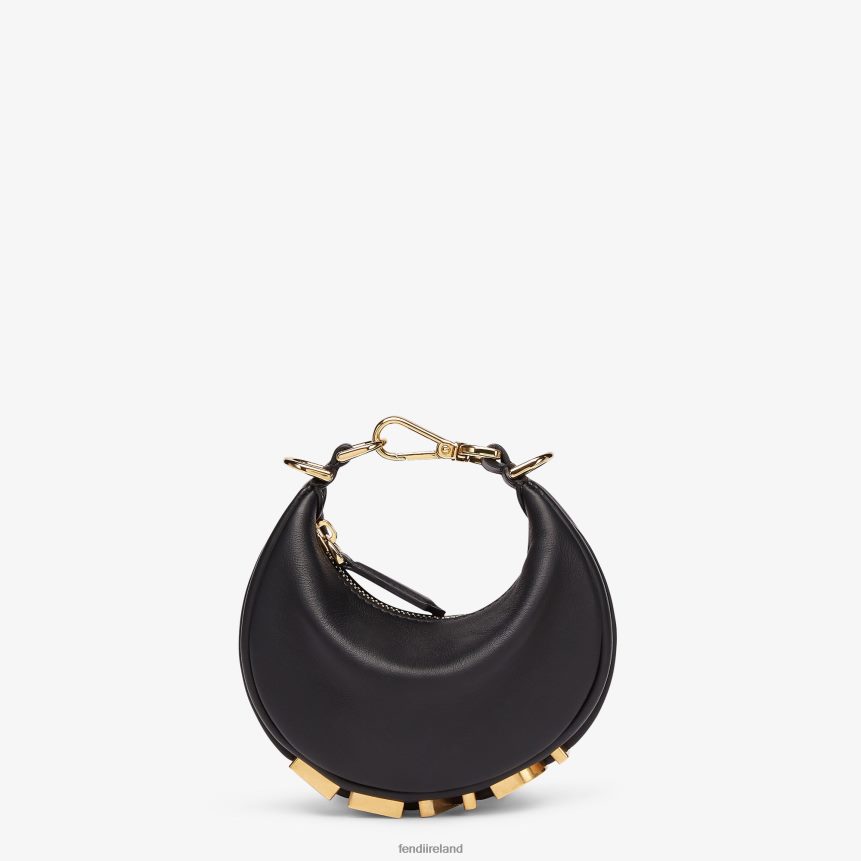 Fendi Women Nano Graphy Leather Charm R06TFR42 Accessories Black