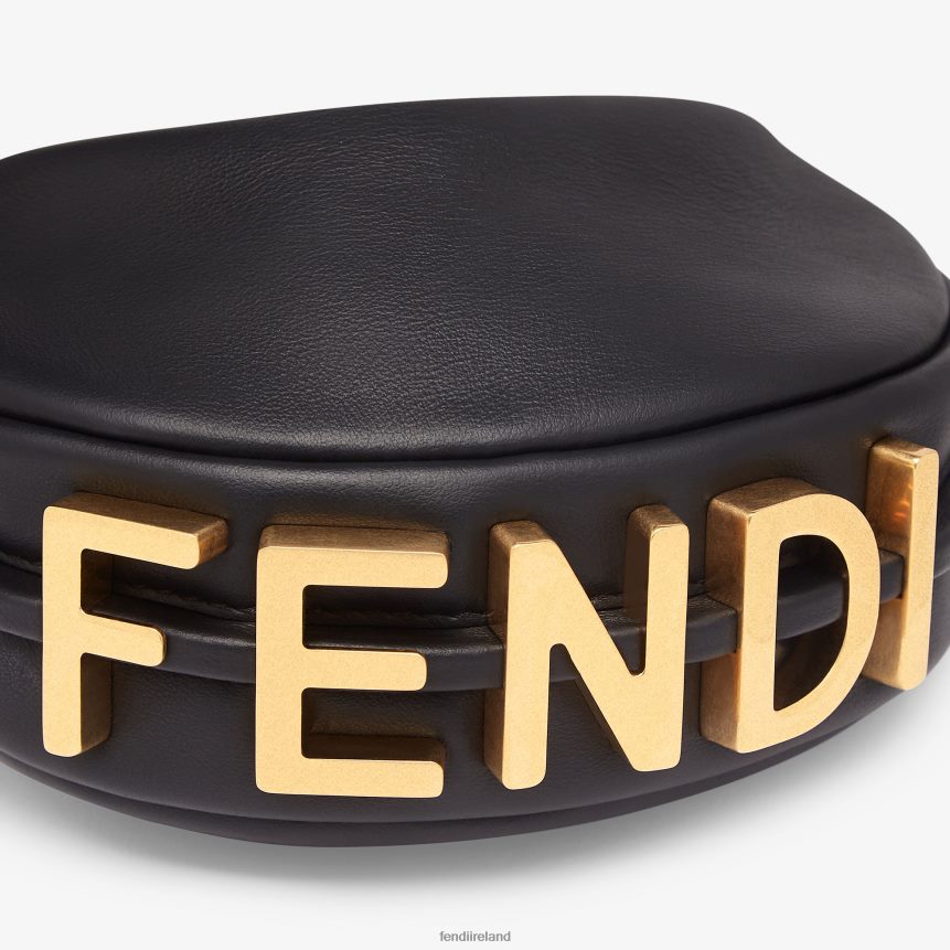 Fendi Women Nano Graphy Leather Charm R06TFR42 Accessories Black