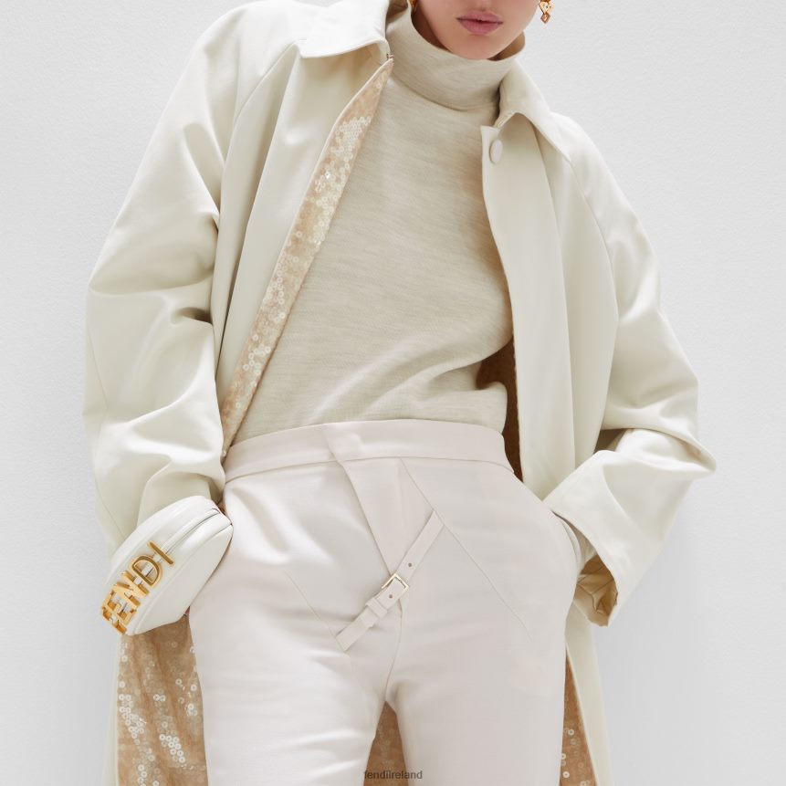 Fendi Women Nano Graphy Leather Charm R06TFR79 Accessories White