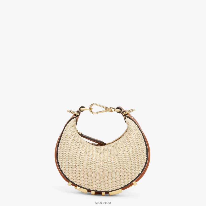 Fendi Women Natural RaFFia Charm R06TFR85 Accessories Beige