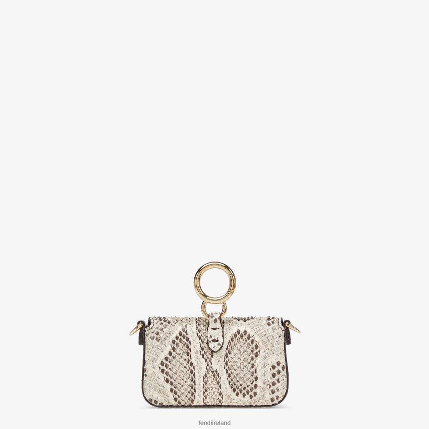 Fendi Women Python Leather Charm R06TFR311 Accessories Beige