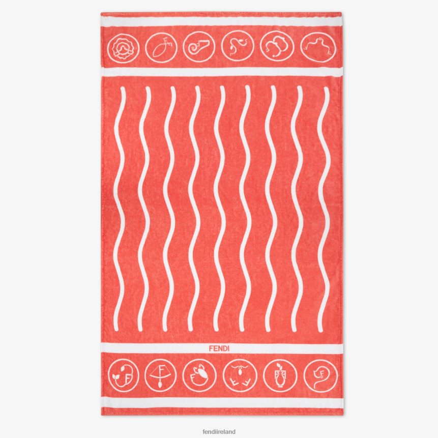 Fendi Women Cotton Beach Towel R06TFR116 Accessories Pink