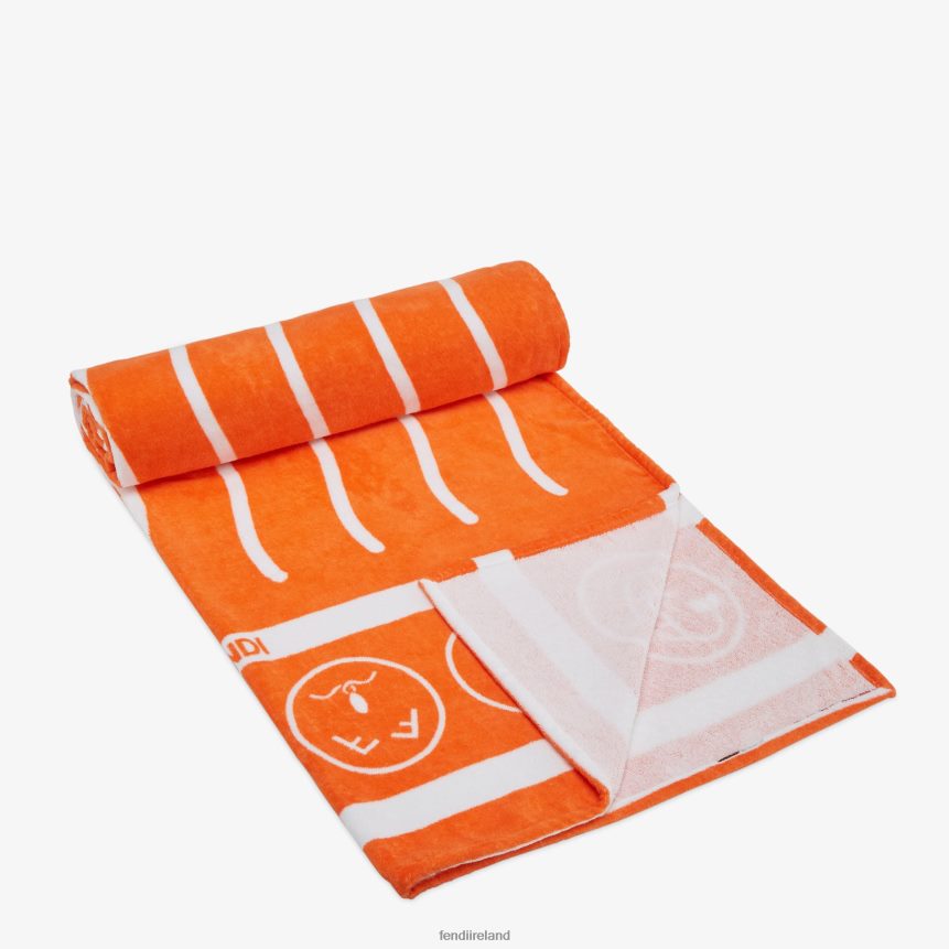 Fendi Women Cotton Beach Towel R06TFR119 Accessories Orange