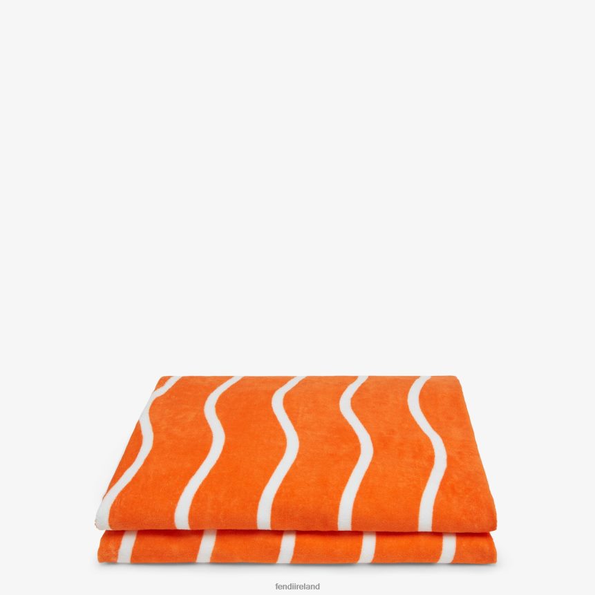 Fendi Women Cotton Beach Towel R06TFR119 Accessories Orange