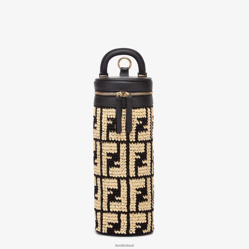 Fendi Women RaFFia Flask Holder R06TFR328 Accessories Beige