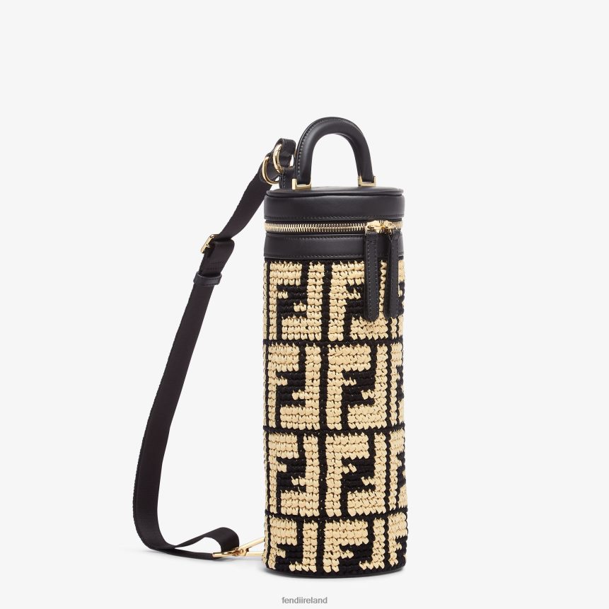 Fendi Women RaFFia Flask Holder R06TFR328 Accessories Beige