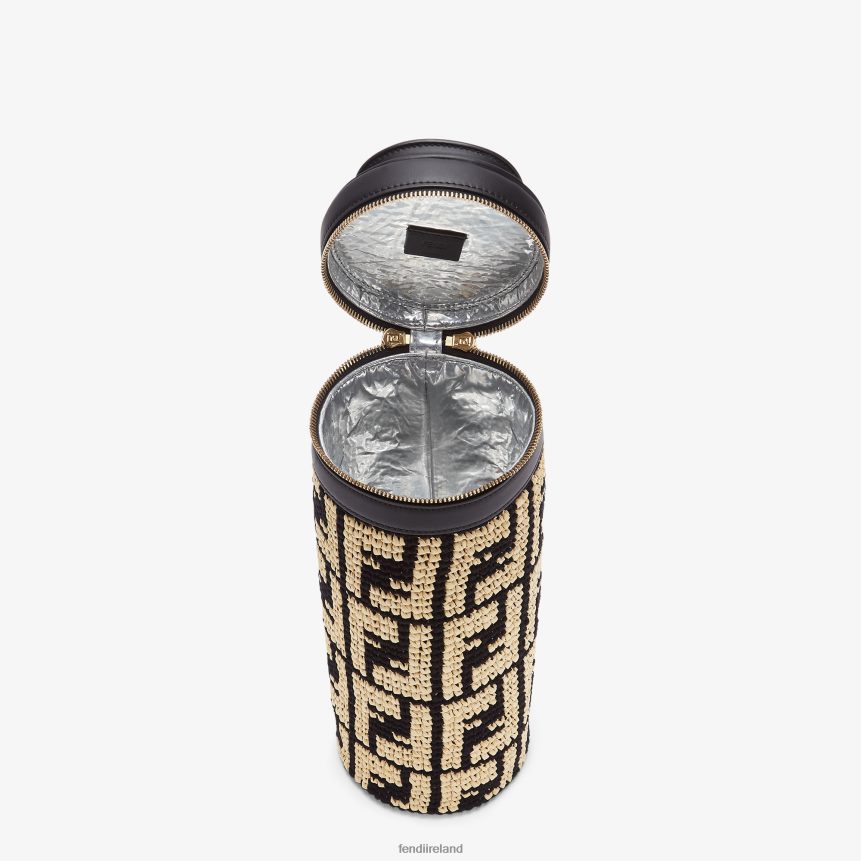 Fendi Women RaFFia Flask Holder R06TFR328 Accessories Beige