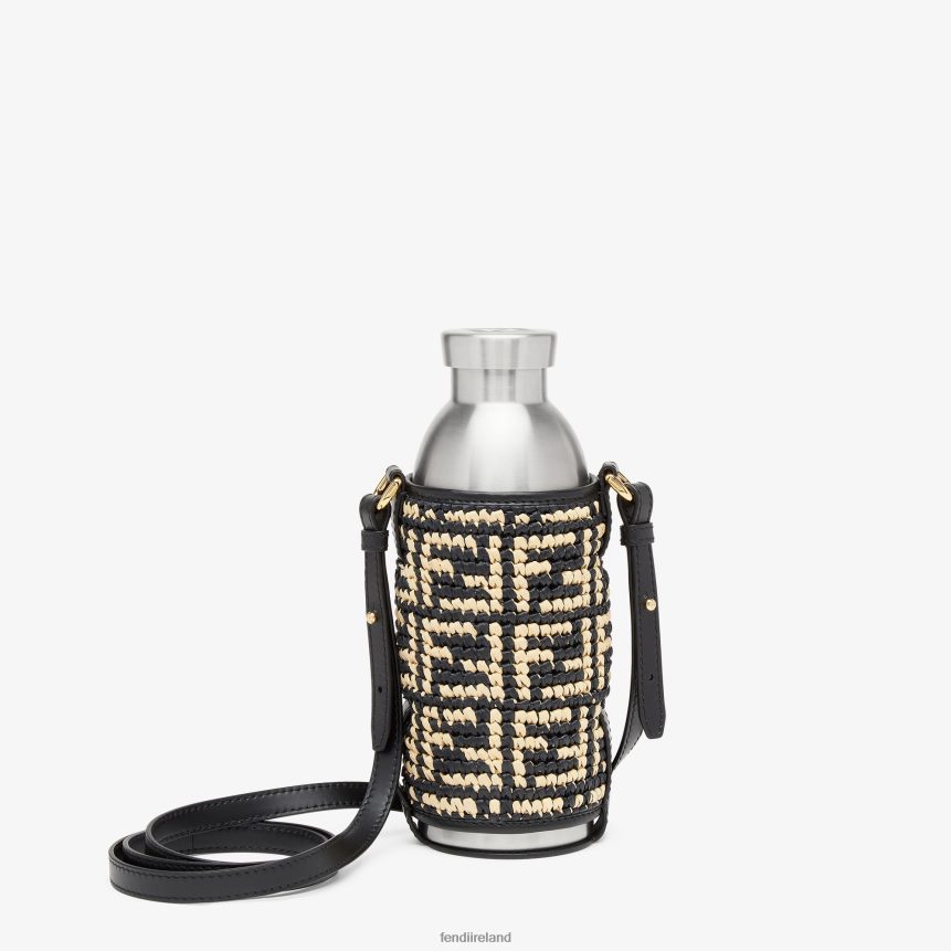 Fendi Women RaFFia Flask Holder R06TFR335 Accessories Beige