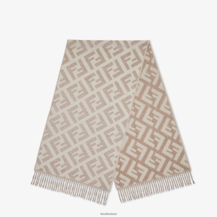 Fendi Women Cashmere Scarf R06TFR208 Accessories White