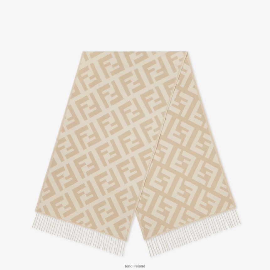 Fendi Women Cashmere Scarf R06TFR402 Accessories Beige