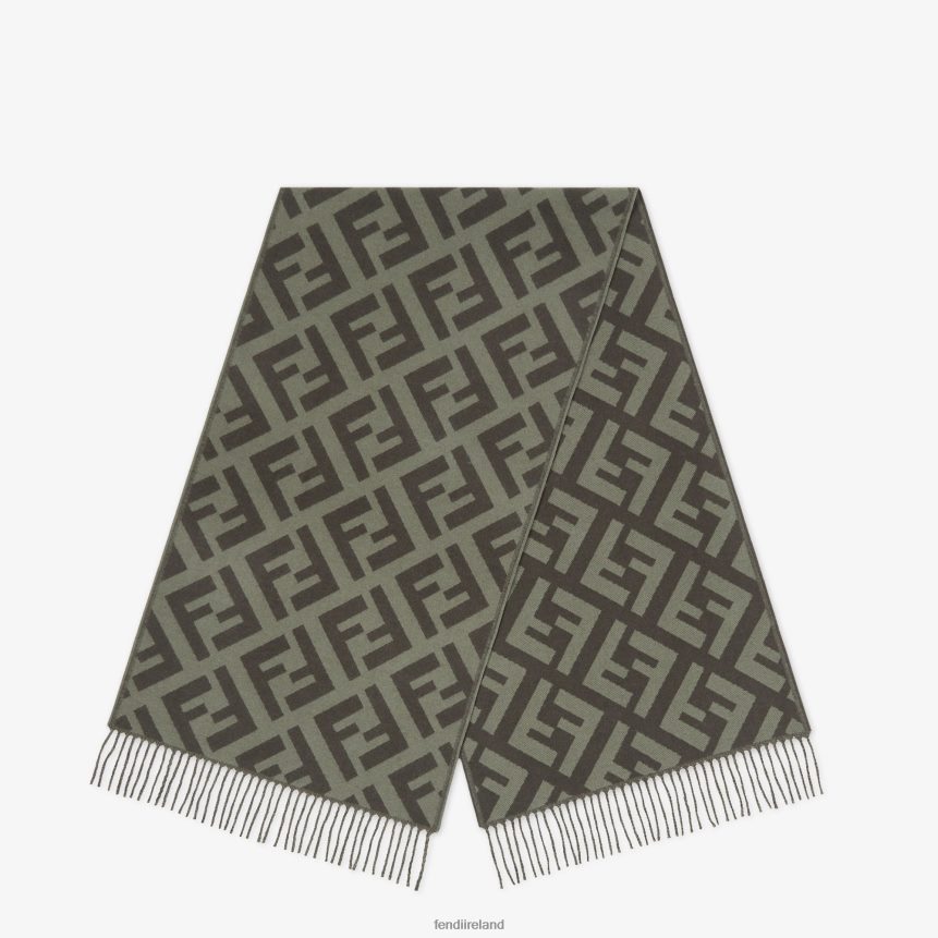 Fendi Women Cashmere Scarf R06TFR454 Accessories Green