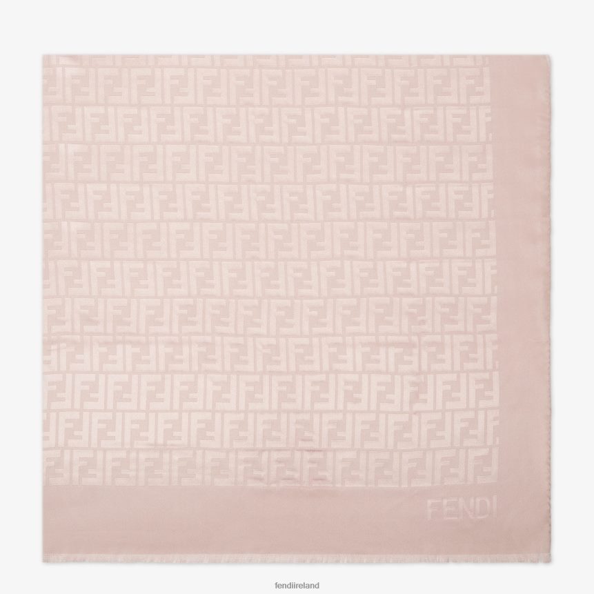 Fendi Women Dove Silk Stole R06TFR298 Accessories Beige