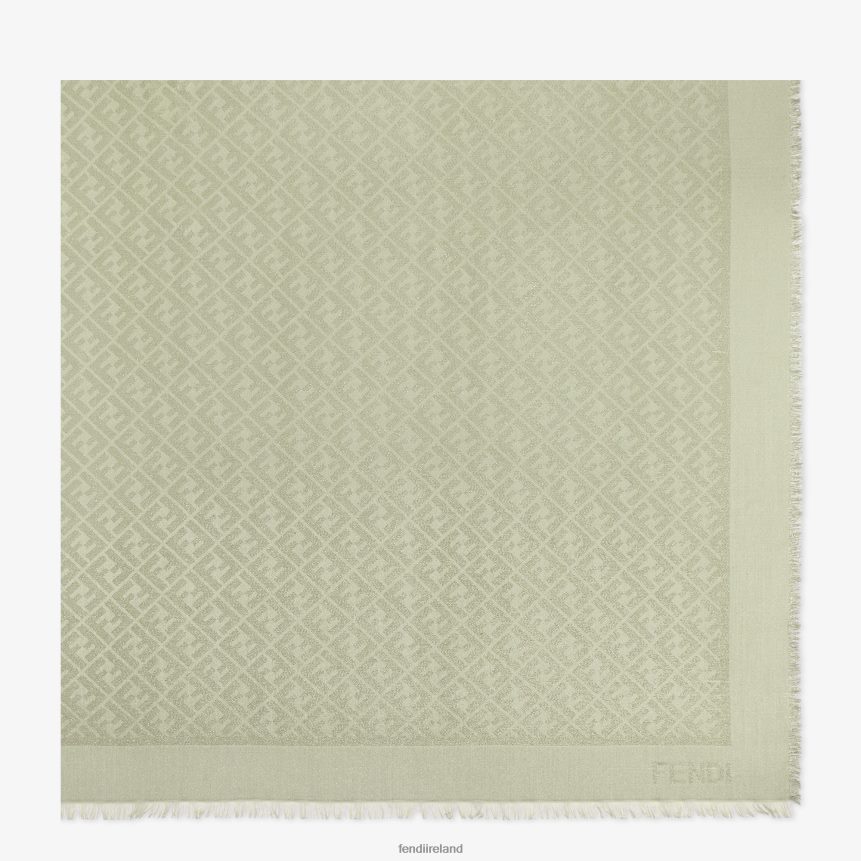 Fendi Women Lurex Shawl R06TFR203 Accessories Green