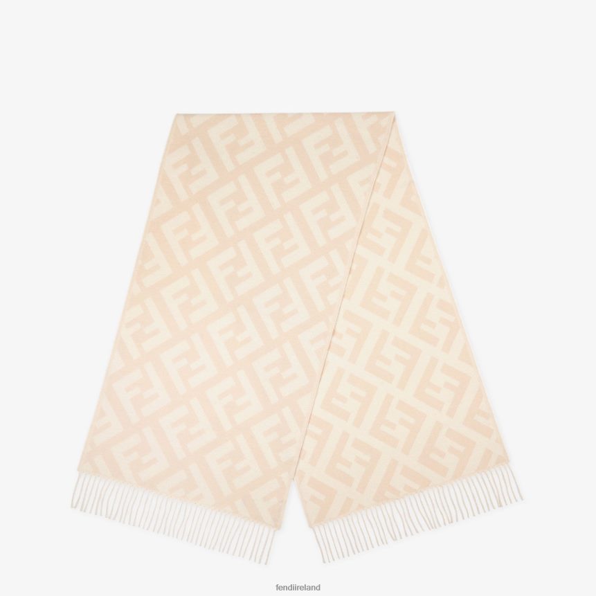 Fendi Women Pale Cashmere Scarf R06TFR400 Accessories Pink