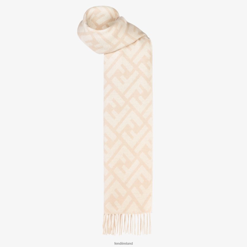 Fendi Women Pale Cashmere Scarf R06TFR400 Accessories Pink