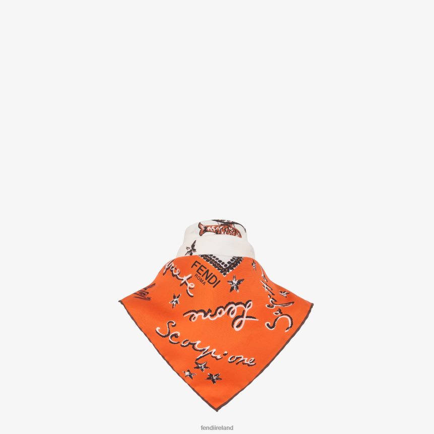 Fendi Women Printed Silk Foulard R06TFR112 Accessories Multicolor