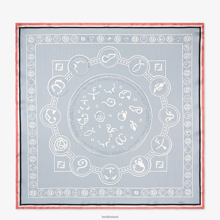 Fendi Women Printed Silk Foulard R06TFR117 Accessories Multicolor