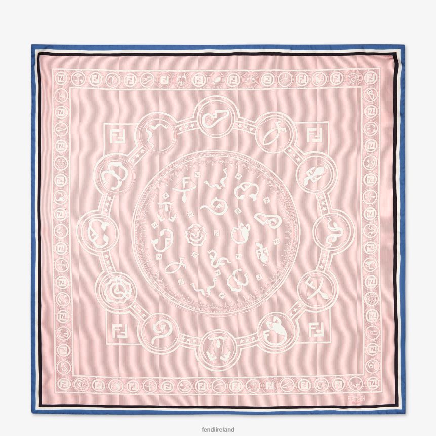 Fendi Women Printed Silk Foulard R06TFR118 Accessories Multicolor