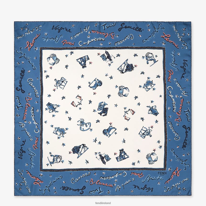 Fendi Women Printed Silk Foulard R06TFR121 Accessories Multicolor