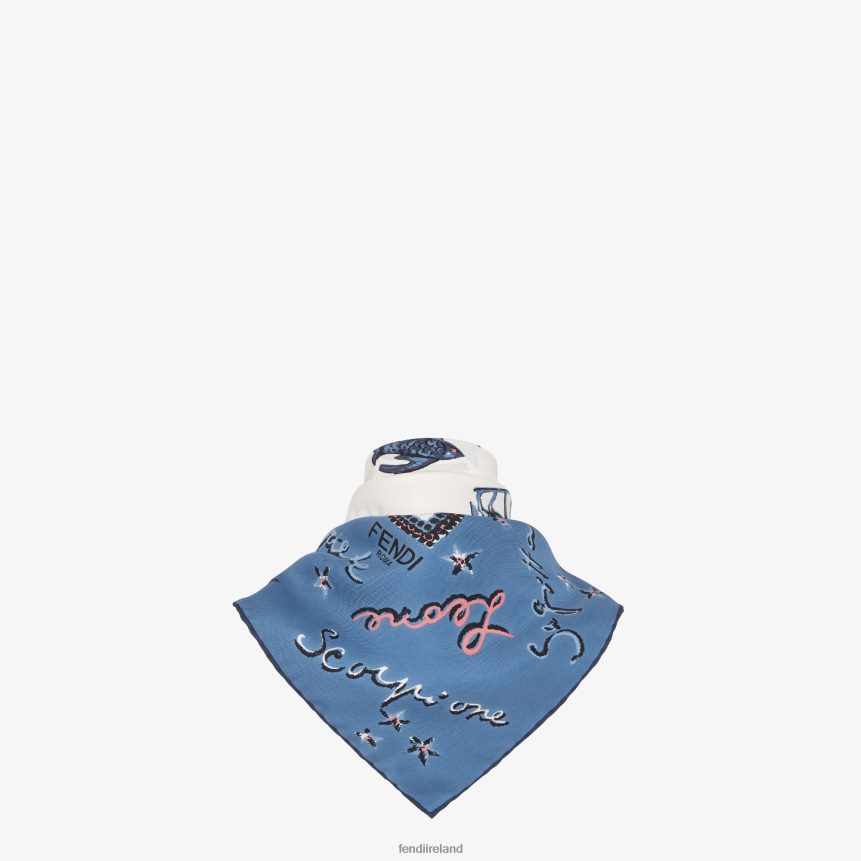Fendi Women Printed Silk Foulard R06TFR121 Accessories Multicolor