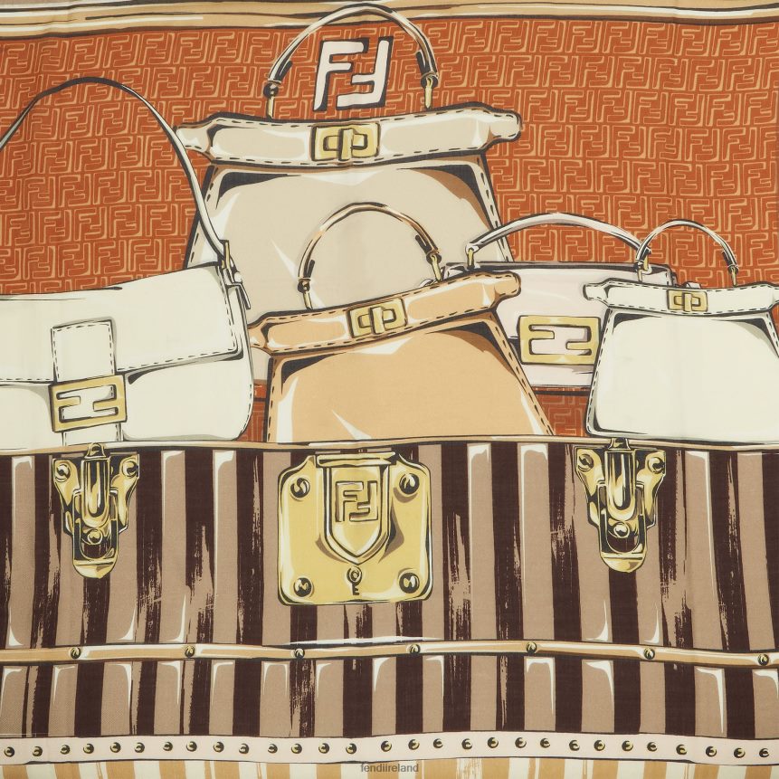 Fendi Women Silk And Wool Shawl R06TFR25 Accessories Pink