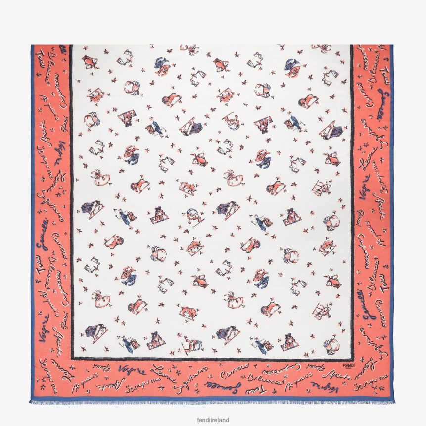 Fendi Women Silk Stole R06TFR11 Accessories Pink