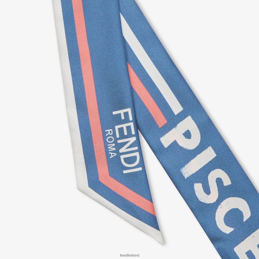 Fendi Women Wrappy Silk Bandeau R06TFR109 Accessories Blue