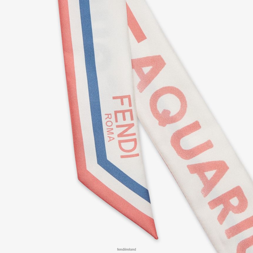 Fendi Women Wrappy Silk Bandeau R06TFR111 Accessories White